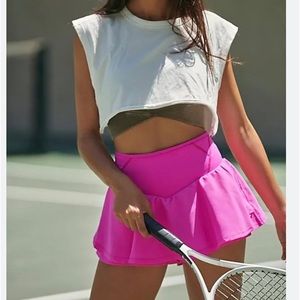 Free People Schooling You Skort Magenta